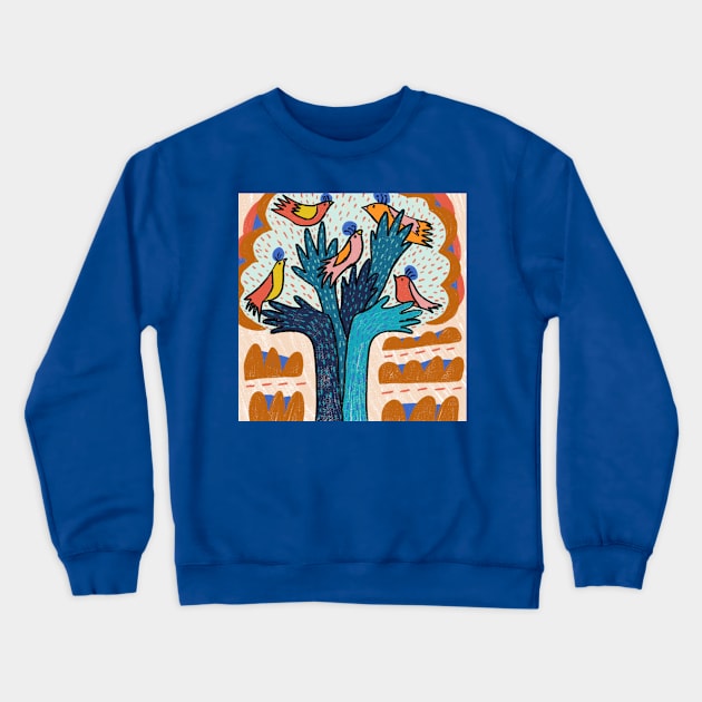 Many Hands Crewneck Sweatshirt by SpringBird